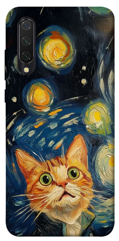 Чехол на Xiaomi Mi CC9 / Mi 9 Lite paint cat фото 1 из 1