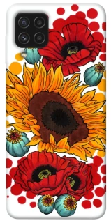Чехол на Samsung Galaxy A22 4G Подсолнечники и маки фото 1 из 1