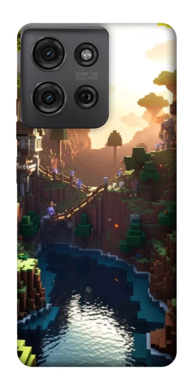 Чохол на Motorola Moto G75 Minecraft sunset фото 1 з 1