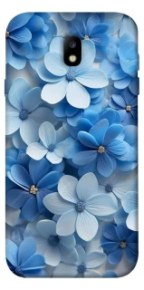 Чехол на Samsung J730 Galaxy J7 (2017) Синие цветы фото 1 из 1