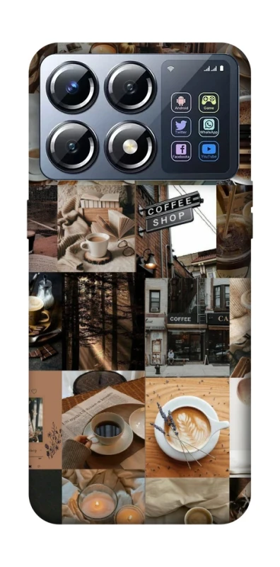 Чохол на Xiaomi POCO X8 Pro Coffee collage ver.3 фото 1 з 1