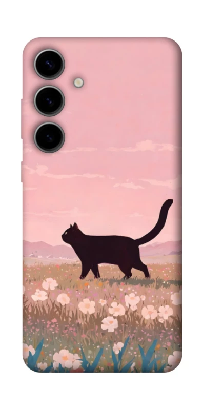 Чехол на Samsung Galaxy S25 cat on a field фото 1 из 1
