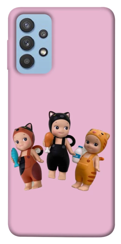 Чохол на Samsung Galaxy M32 Cat Cafe Trio фото 1 з 1