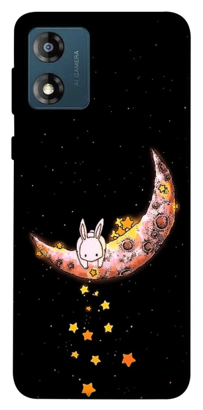 Чехол на Motorola Moto E13 Moon rabbit фото 1 из 1
