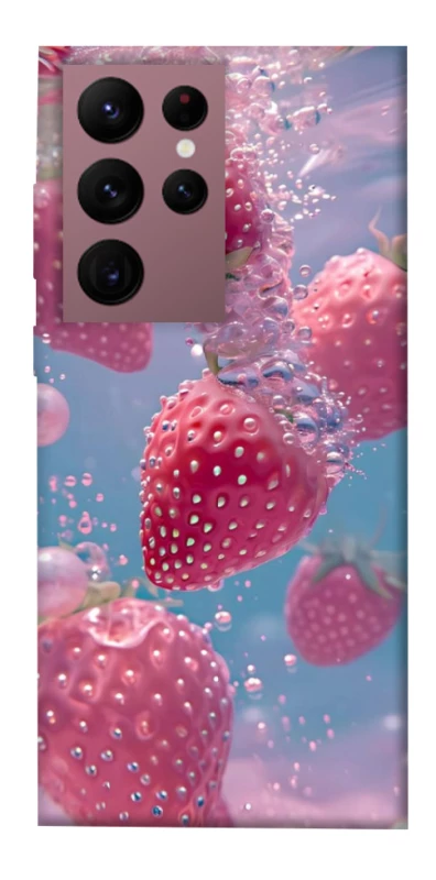 Чохол на Samsung Galaxy S22 Ultra Полуниця в воді фото 1 з 1