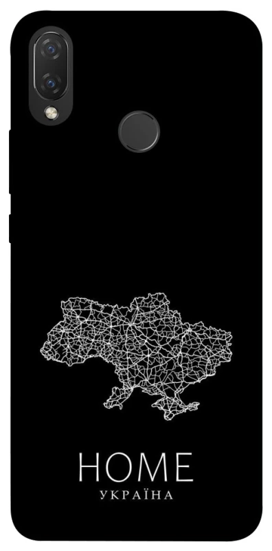 Чохол на Huawei P Smart+ (nova 3i) Ukraine black map фото 1 з 1