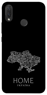 Чохол на Huawei P Smart+ (nova 3i) Ukraine black map фото 1 Чохол на Huawei P Smart+ (nova 3i) Ukraine black map фото 1 з 1