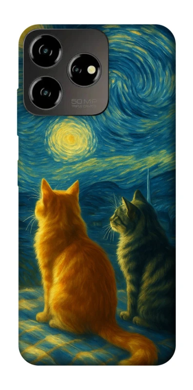 Чохол на ZTE Blade V50 Design 4G Cats under the stars фото 1 з 1