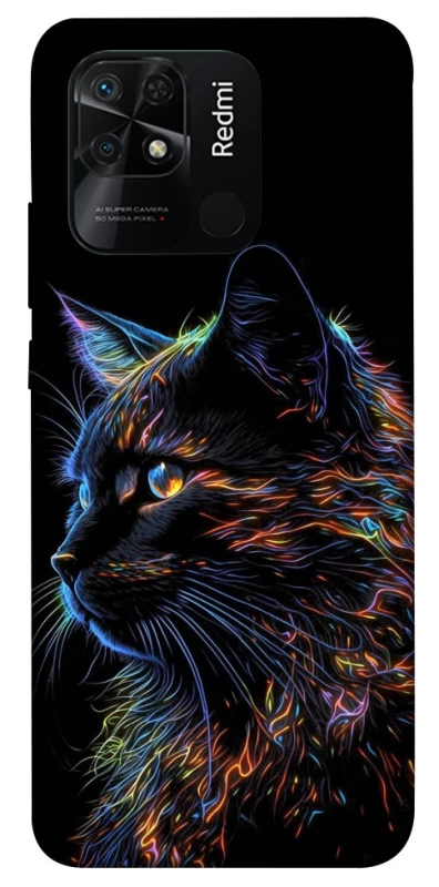 Чохол на Xiaomi Redmi 10C Чорний кіт фото 1 з 1