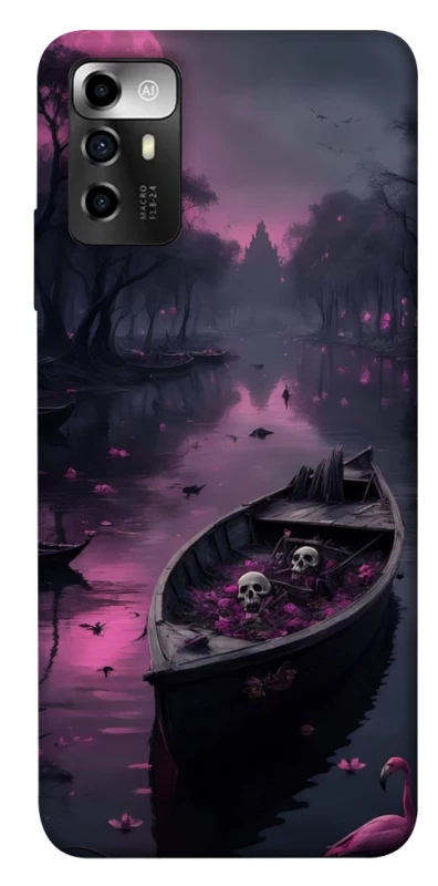Чехол на ZTE Blade V40 Vita Boat and flamingo фото 1 из 1