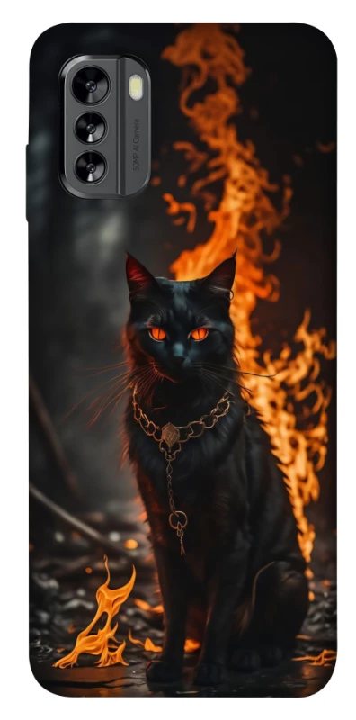 Чехол на Nokia G60 Огненный кот фото 1 из 1