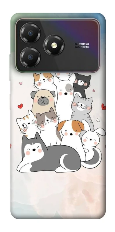 Чохол на ZTE Blade A36 Funny Pets ver.2 фото 1 з 1