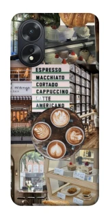 Чохол на Oppo A18 Coffee collage ver.5 фото 1 з 1
