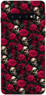 Чехол на Samsung Galaxy S10 Черепа и розы фото 1 из 1