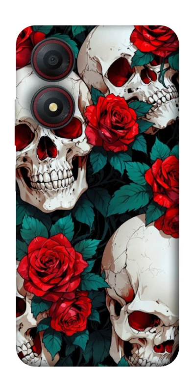 Чохол на ZTE Blade A34 4G skull and rose фото 1 з 1