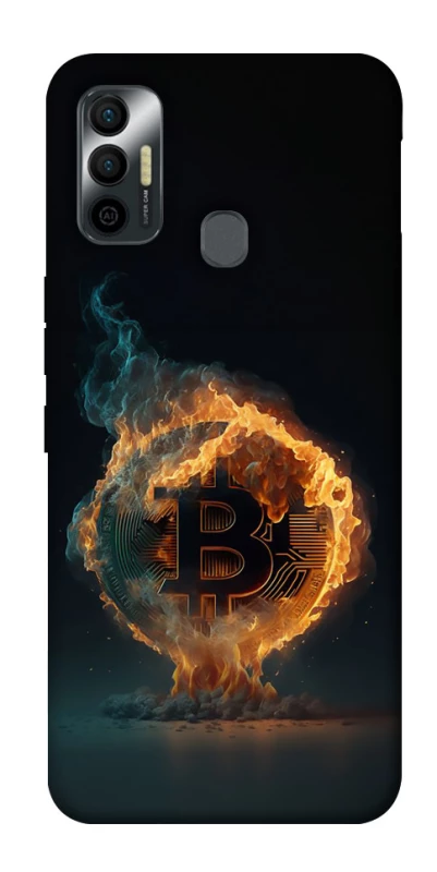 Чохол на TECNO Spark 7 Fire Bitcoin фото 1 з 1