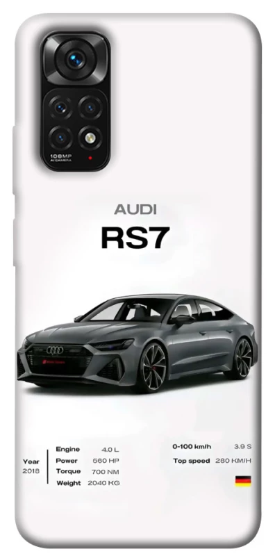 Чехол на Xiaomi Redmi Note 11 (Global) / Note 11S Audi RS7 фото 1 из 1