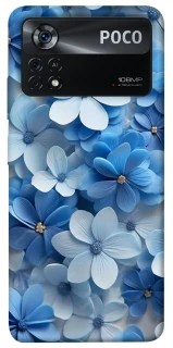 Чохол на Xiaomi Poco X4 Pro 5G Сині квіти фото 1 з 1
