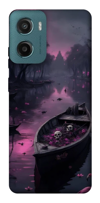 Чехол на Motorola Moto G06 Boat and flamingo фото 1 из 1