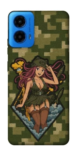 Чохол на Motorola Moto G45 Military Waifu фото 1 з 1