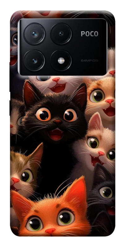 Чохол на Xiaomi Poco X6 happy cats фото 1 з 1