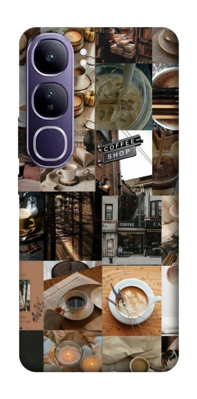 Чохол на Vivo Y300 Coffee collage ver.3 фото 1 з 1
