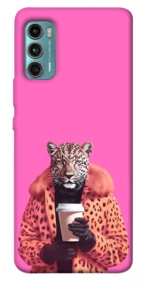 Чехол на Motorola Moto G60 Леопард с кофе фото 1 из 1