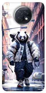 Чехол на Xiaomi Redmi Note 9 5G / Note 9T Панда курьер фото 1 из 1