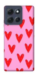 Чехол на Motorola Moto G86 Power Red hearts 2 фото 1 из 1