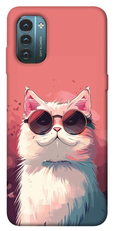 Чехол на Nokia G21 Сat with glasses фото 1 из 1