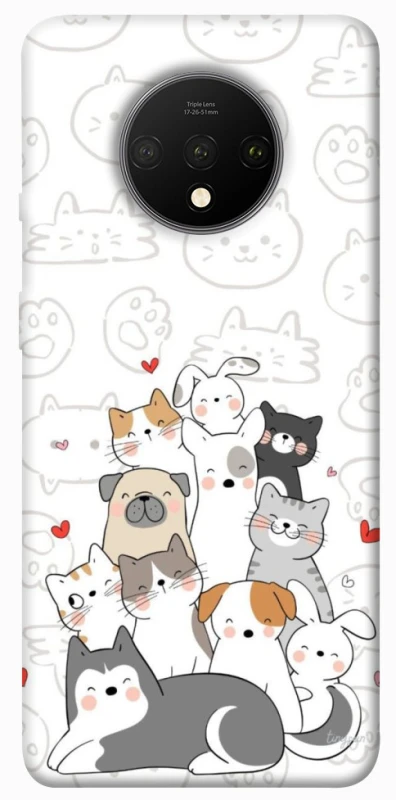 Чохол на OnePlus 7T Funny Pets фото 1 з 1