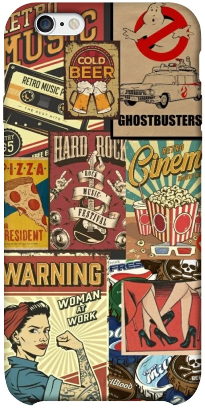 Чохол на Apple iPhone 6/6s plus (5.5") Retro collage ver.2 фото 1 з 1