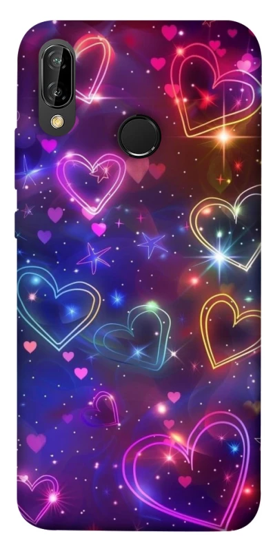 Чохол на Huawei P20 Lite Drawn hearts фото 1 Чохол на Huawei P20 Lite Drawn hearts фото 1 з 1