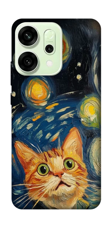 Чехол на Oppo Reno 14 paint cat фото 1 из 1