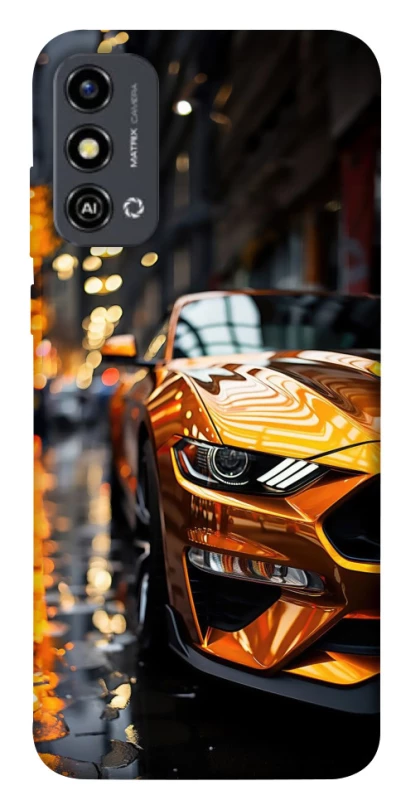 Чохол на ZTE Blade A53 Golden sports car фото 1 з 1