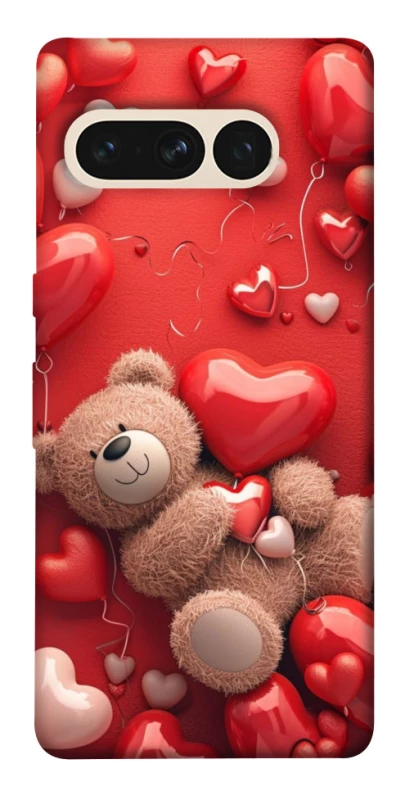 Чехол на Google Pixel 7 Pro bear in hearts фото 1 из 1