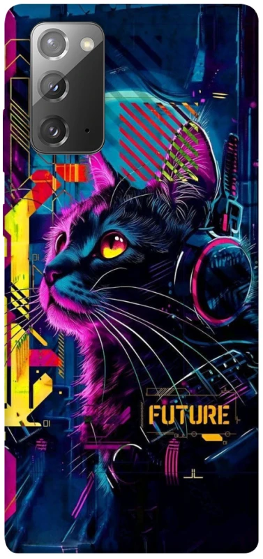 Чехол на Samsung Galaxy Note 20 Cyber Cat v2 фото 1 из 1