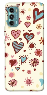 Чехол на Motorola Moto G60 Pretty hearts фото 1 из 1