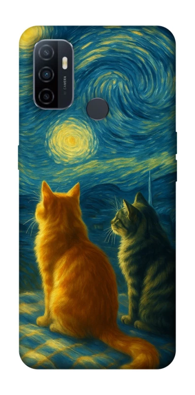 Чохол на Oppo A53 / A32 / A33 Cats under the stars фото 1 з 1