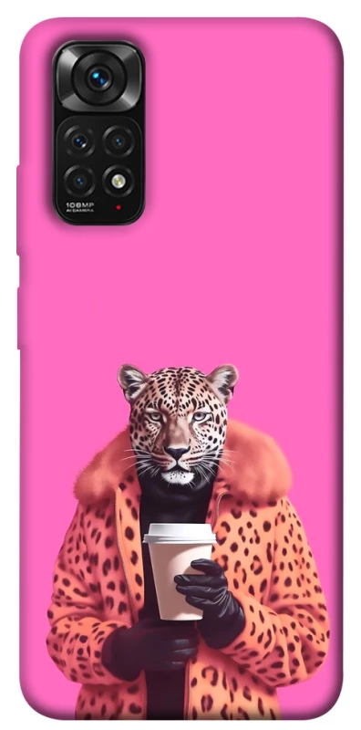 Чехол на Xiaomi Redmi Note 11 (Global) / Note 11S Леопард с кофе фото 1 из 1