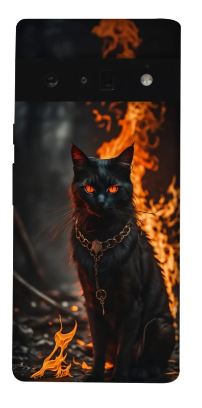 Чехол на Google Pixel 6 Pro Огненный кот фото 1 из 1