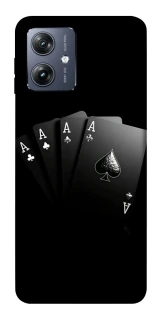 Чохол на Motorola Moto G54 Black Cards фото 1 Чохол на Motorola Moto G54 Black Cards фото 1 з 1