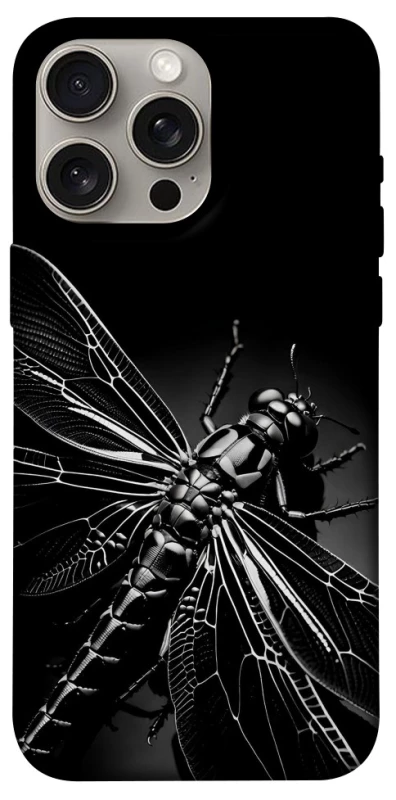 Чехол на Apple iPhone 15 Pro Max (6.7") Black dragonfly фото 1 из 1