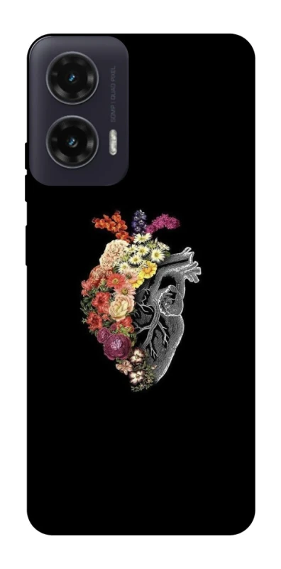 Чохол на Motorola Moto G35 Heart with flowers фото 1 з 1