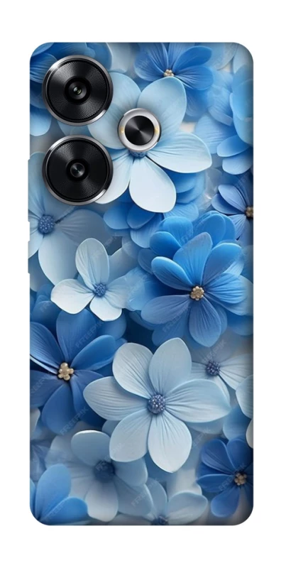 Чехол на Xiaomi Poco F6 Синие цветы фото 1 из 1