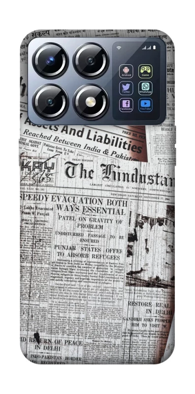 Чохол на Xiaomi POCO X8 Pro Газети фото 1 з 1