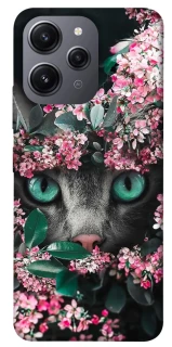 Чехол на Xiaomi Redmi 12 Кот в цветах фото 1 из 1