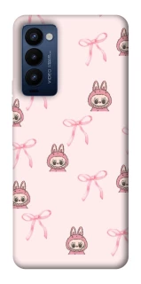 Чехол на TECNO Camon 18 Pro Pink bows and Labubus фото 1 из 1
