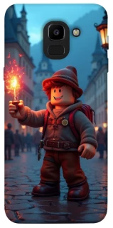 Чохол на Samsung J600F Galaxy J6 (2018) Roblox Fire Logo Blue Flames фото 1 з 1