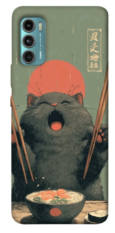 Чехол на Motorola Moto G60 Hungry Cat фото 1 из 1